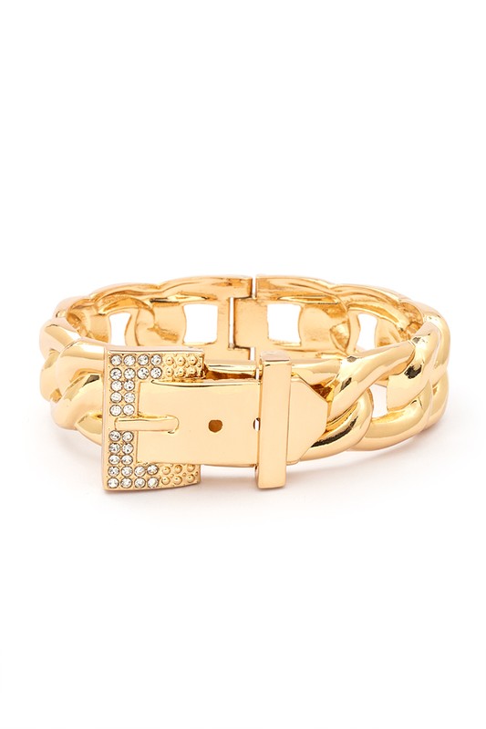 Crystal Buckle Chain Designed Iconic Bangle