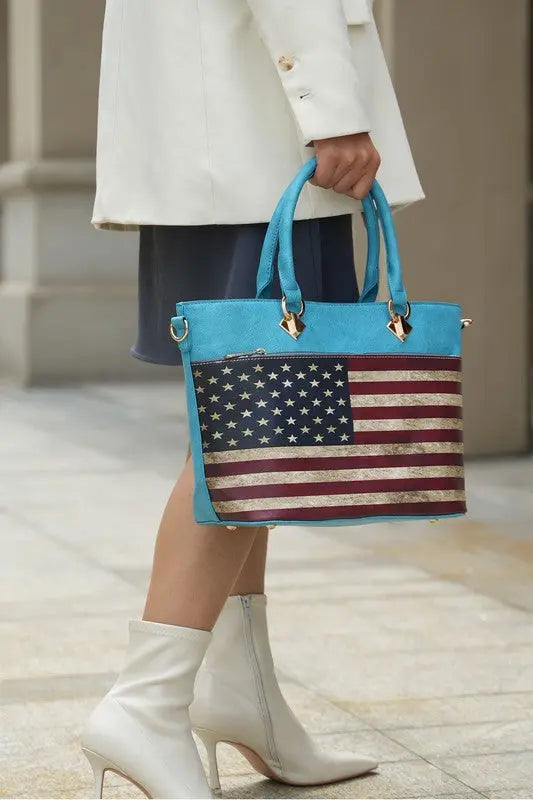 MKF Lilian Women's FLAG Tote Bag by Mia K MKF Collection by Mia K