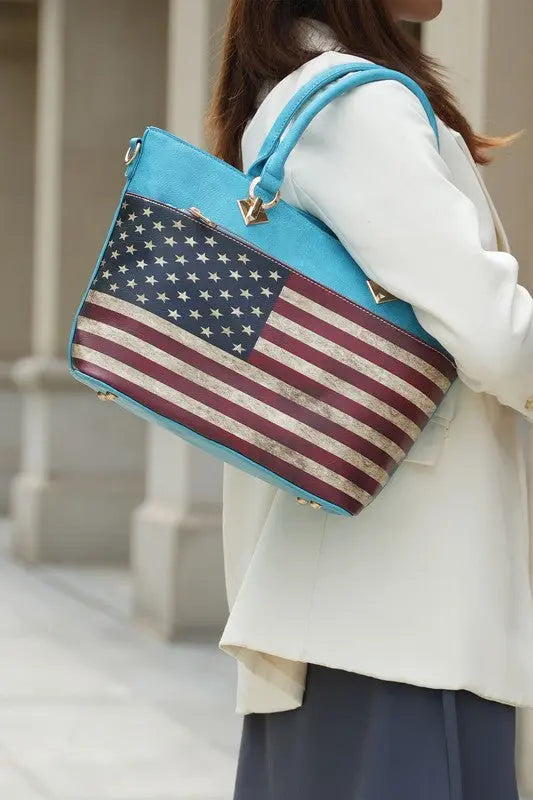 MKF Lilian Women's FLAG Tote Bag by Mia K MKF Collection by Mia K