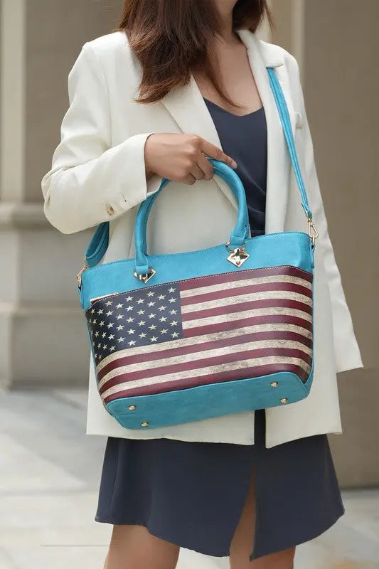 MKF Lilian Women's FLAG Tote Bag by Mia K MKF Collection by Mia K