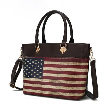 MKF Lilian Women's FLAG Tote Bag by Mia K MKF Collection by Mia K