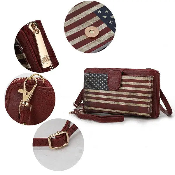 MKF Kiara Wallet FLAG Crossbody Bag by Mia K MKF Collection by Mia K