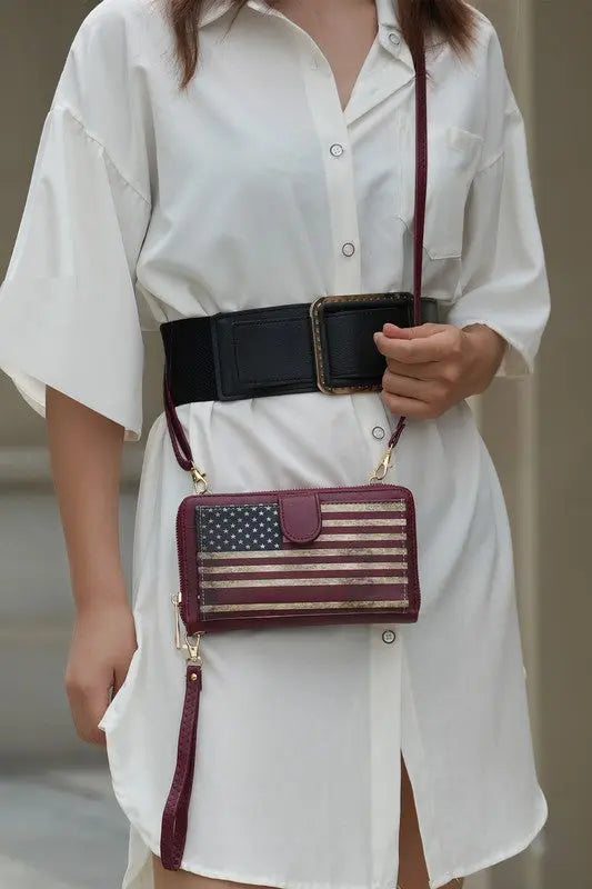 MKF Kiara Wallet FLAG Crossbody Bag by Mia K MKF Collection by Mia K