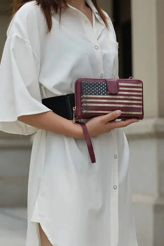 MKF Kiara Wallet FLAG Crossbody Bag by Mia K MKF Collection by Mia K