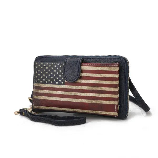 MKF Kiara Wallet FLAG Crossbody Bag by Mia K MKF Collection by Mia K