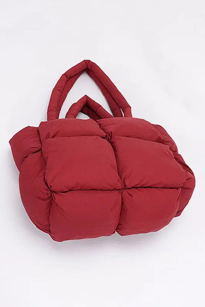 Quilted Puffer Convertible Tote Bag Artini Accessories