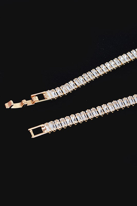 Baguette CZ Tennis Bracelet