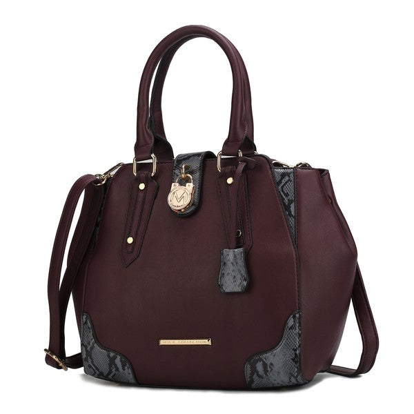 MKF Lorena Snake embossed  Women Satchel Bag