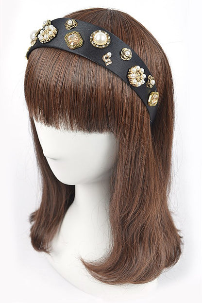 Bejeweled Pearl And Crystal Headband