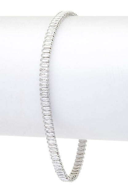 Dainty Baguette CZ Tennis Bracelet