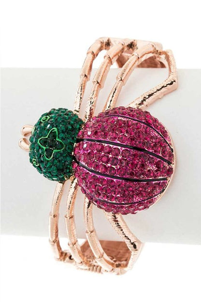 Crystal Spider Statement Bangle