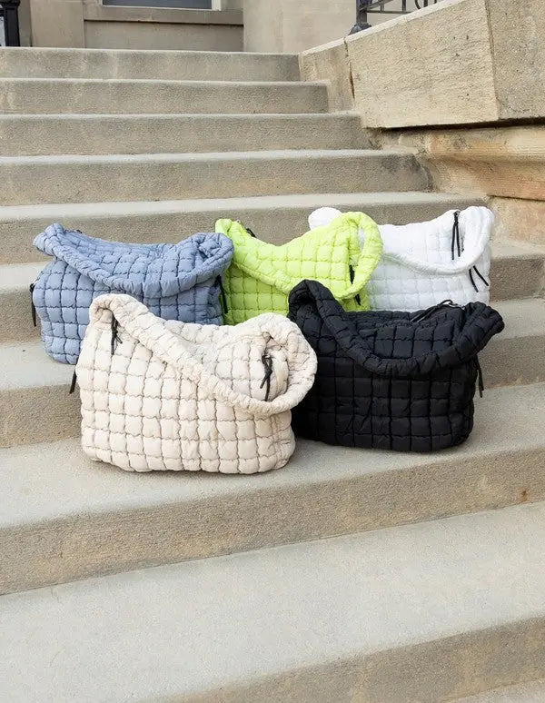 Taylor Quilted Puffer Tote Aili's Corner