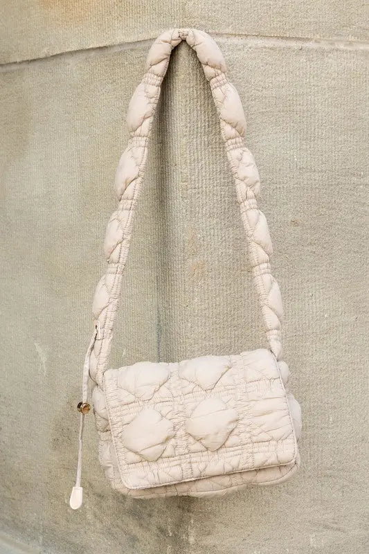 Brinley Quilted Puffer Foldover Crossbody Aili's Corner