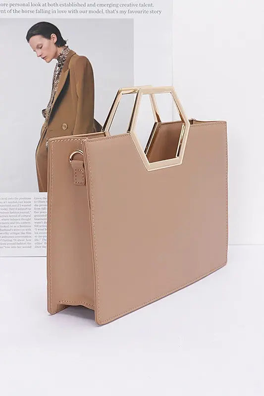 Top Handle Structured Tote Bag Artini Accessories