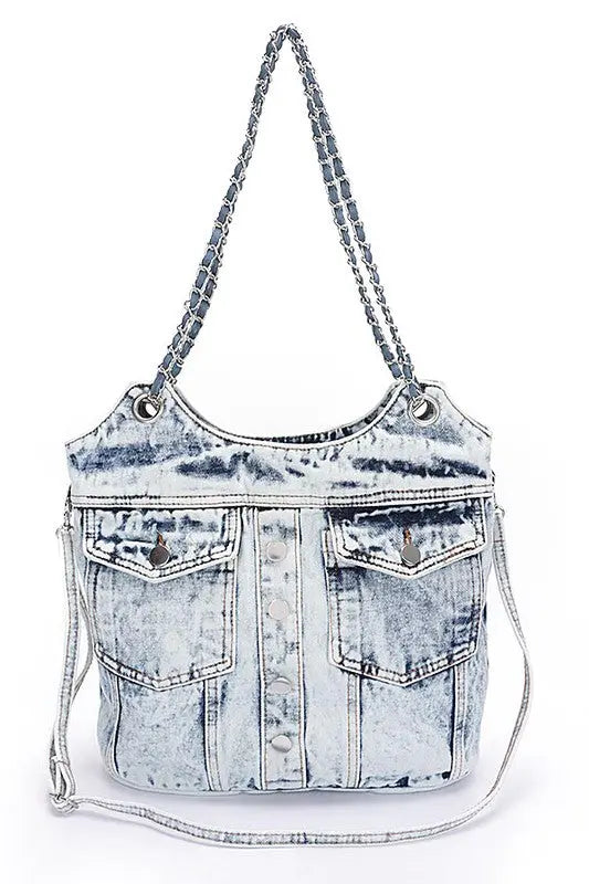 Vintage Denim Iconic Tote Bag LA Jewelry Plaza