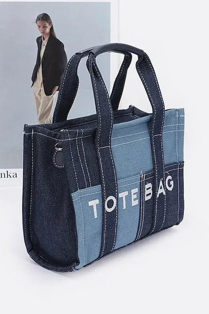 Patch Denim Iconic Tote Bag Artini Accessories