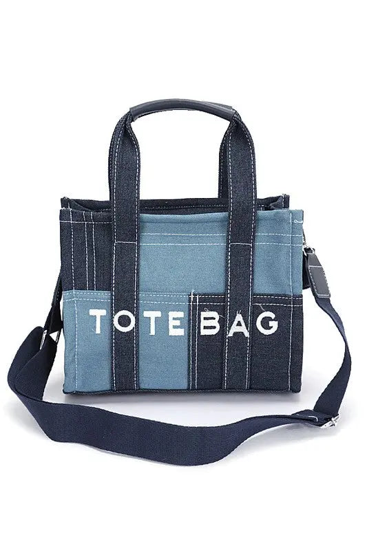 Patch Denim Iconic Tote Bag Artini Accessories