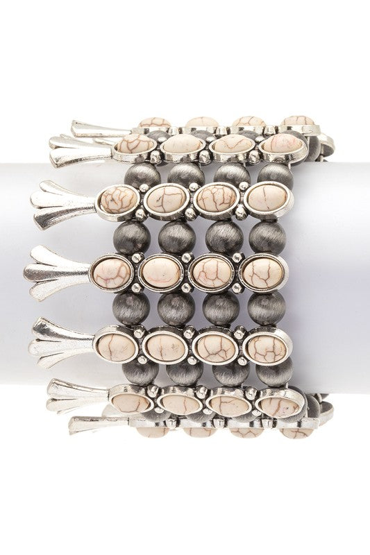 Statement Western Stretch Stone Bracelet