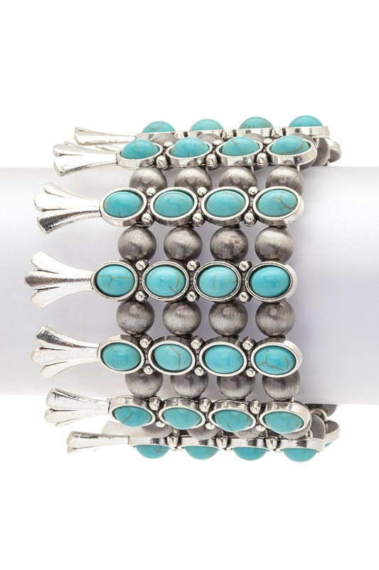 Statement Western Stretch Stone Bracelet