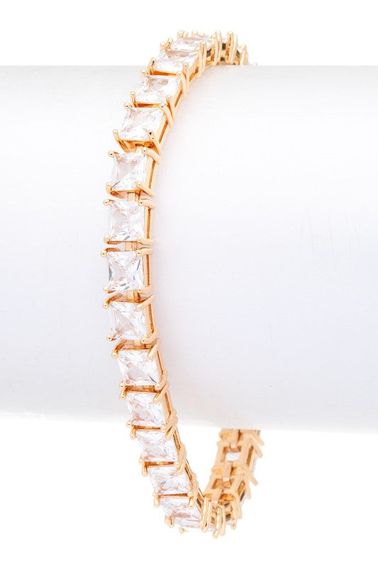 Cubic Zirconia Baguette Bracelet