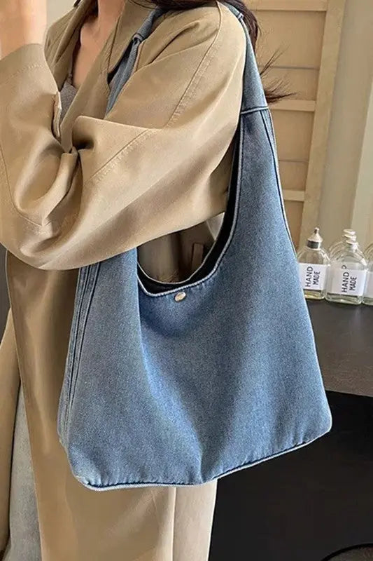 Denim Oversize Hobo Bag LA Jewelry Plaza