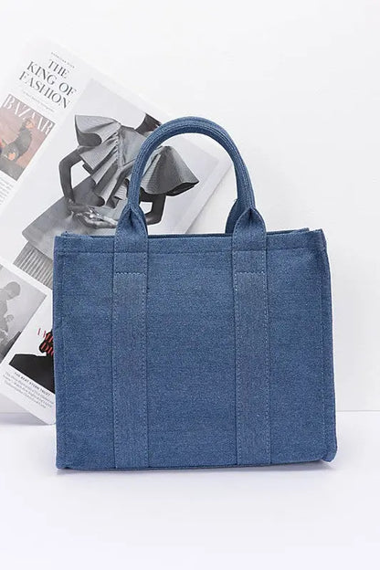 Denim Convertible Small Tote Bag LA Jewelry Plaza