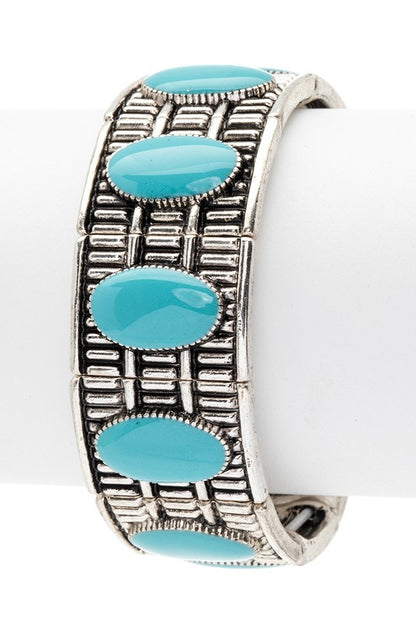 Oversize Square Western Stretch Bracelet