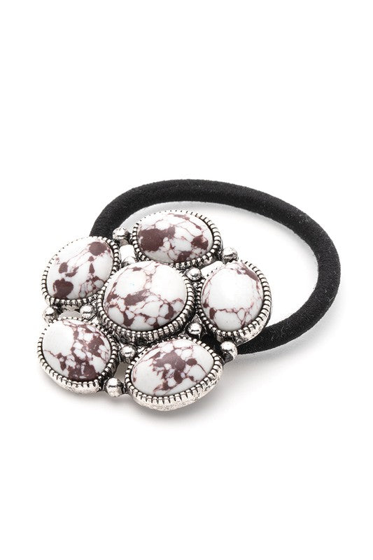 Stone Flower Iconic Hair Tie