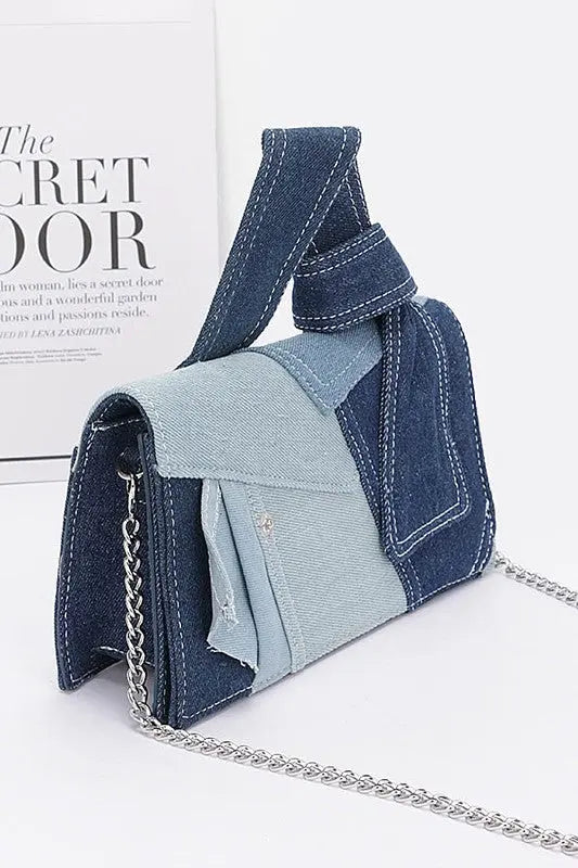 Mix Piecing Denim Crossbody Bag LA Jewelry Plaza