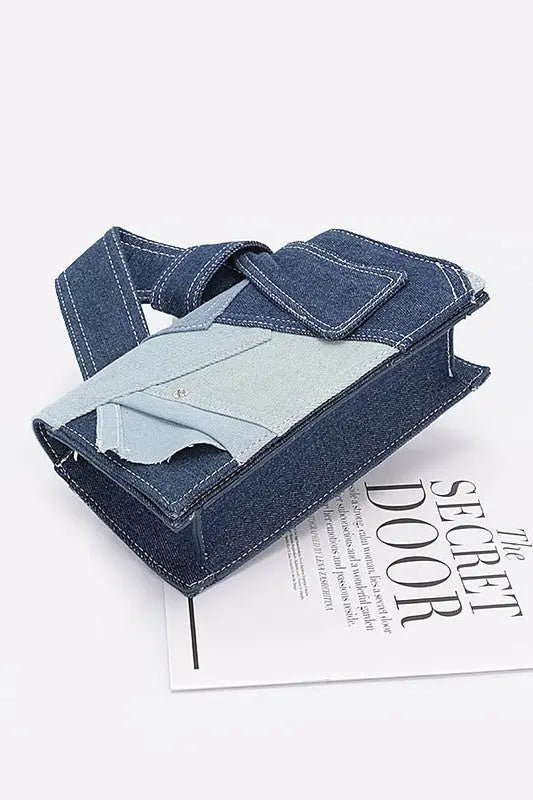 Mix Piecing Denim Crossbody Bag LA Jewelry Plaza