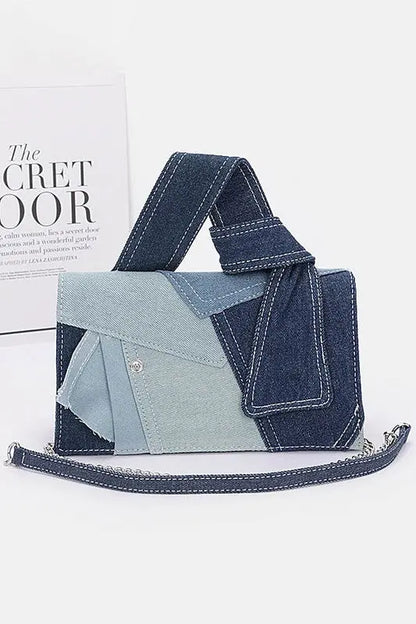 Mix Piecing Denim Crossbody Bag LA Jewelry Plaza