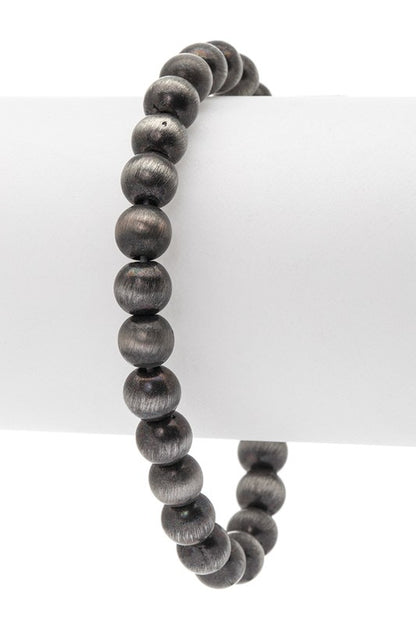 Square Stone Navajo Beads Stretch Bracelet