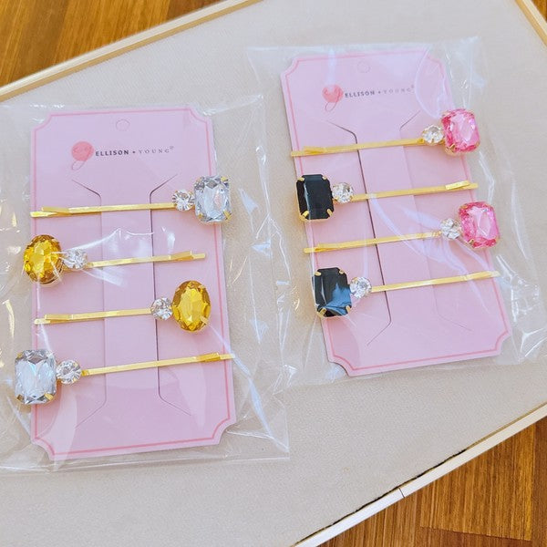 Glam Jewels Bobby Pin Set Of 4