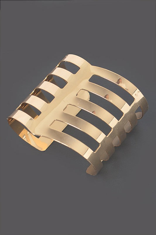 Cut Out Chevron Iconic Adjustable Cuff Bangle