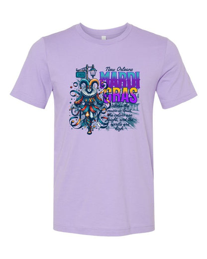 Mardi Gras New Orleans Graphic Short Sleeve Tee