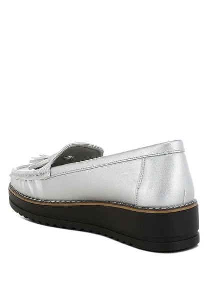 Larana Metallic Tassel Detail Loafers Rag Company