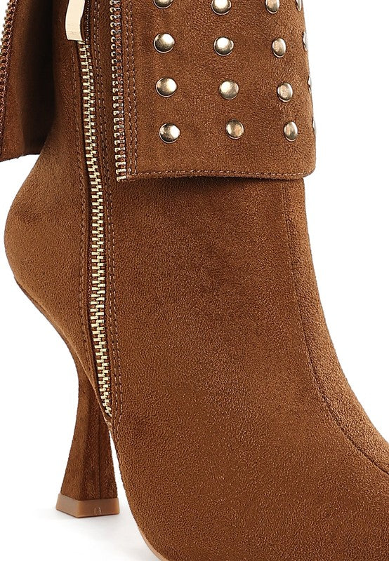 Piccini Stud Embellished Foldover Boots