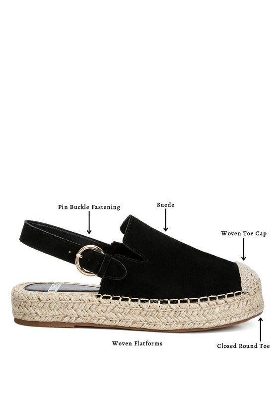 Affie Genuine Suede Slingback Strap Espadrilles