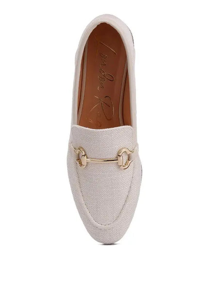 Bexley Horsebit Embellished Canvas Loafers Rag Company