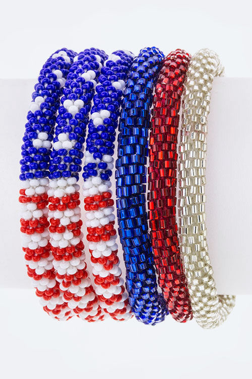 USA Nepal Roll Up Bracelet