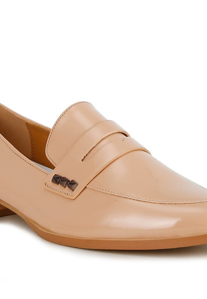 Noshiya Patent Pleather Penny Loafers