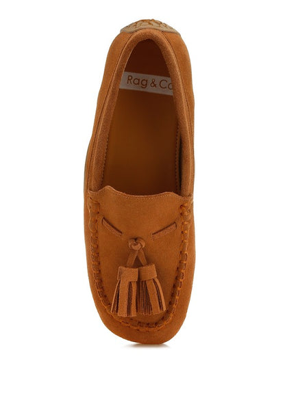 Kipstar Real Suede Leather Tassel Loafers