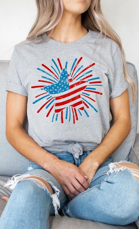 Retro Patriotic Star Graphic Tee