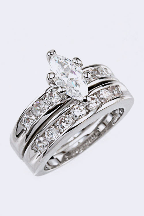 Cubic Zirconia Double Ring