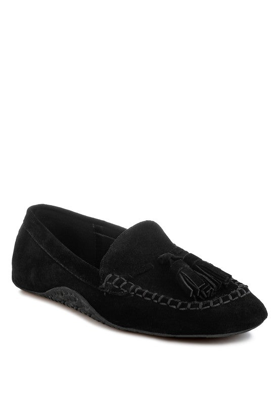 Kipstar Real Suede Leather Tassel Loafers