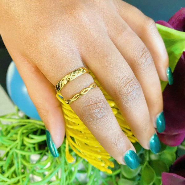 Gold Quilted Ring