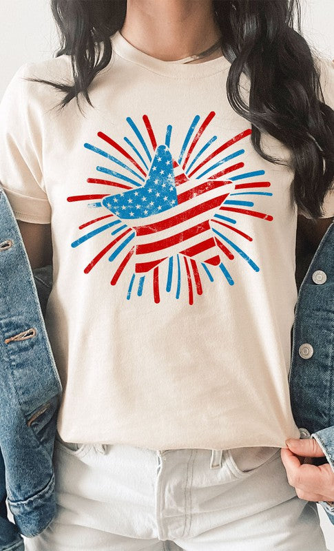 Retro Patriotic Star Graphic Tee