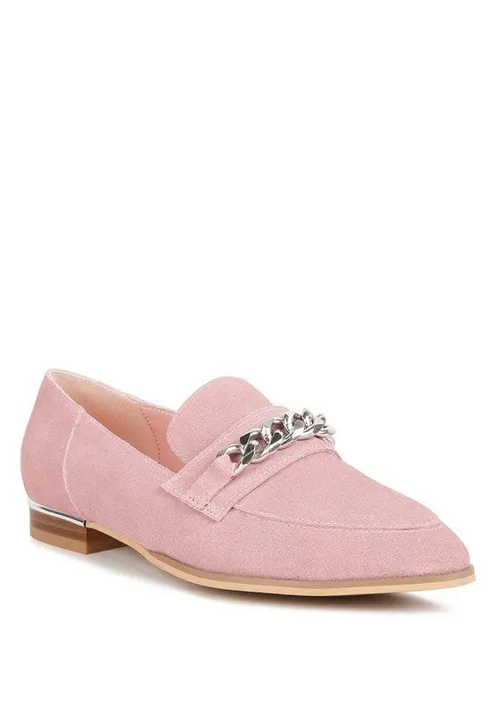 Ricka Chain Embellished Loafers Rag Company