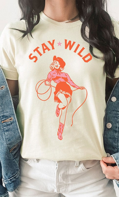 Vintage Stay Wild Cowgirl Graphic Tee PLUS