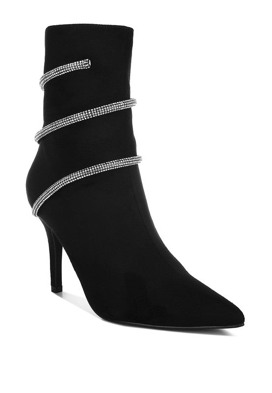 Roda Rhinestone Wrap-Around Stiletto Boots